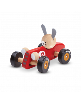 Lapin bolide de course