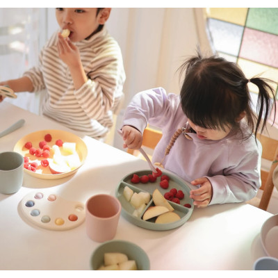 Assiette en silicone Bébé , bol d'alimentation Enfants pour les tout-petits  avec une