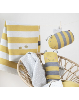 Plaid JUWEL Abeille ecru et...