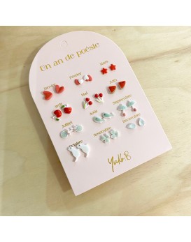 Carte boucles d’oreilles Un...