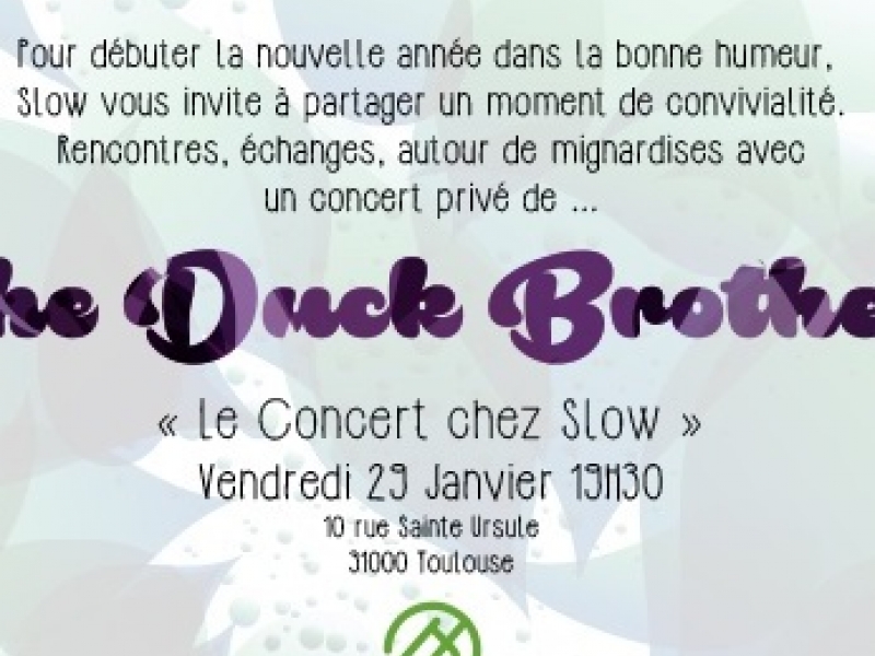 Vendredi 29 janvier 2016 - Soirée et Concert des Duck Brothers